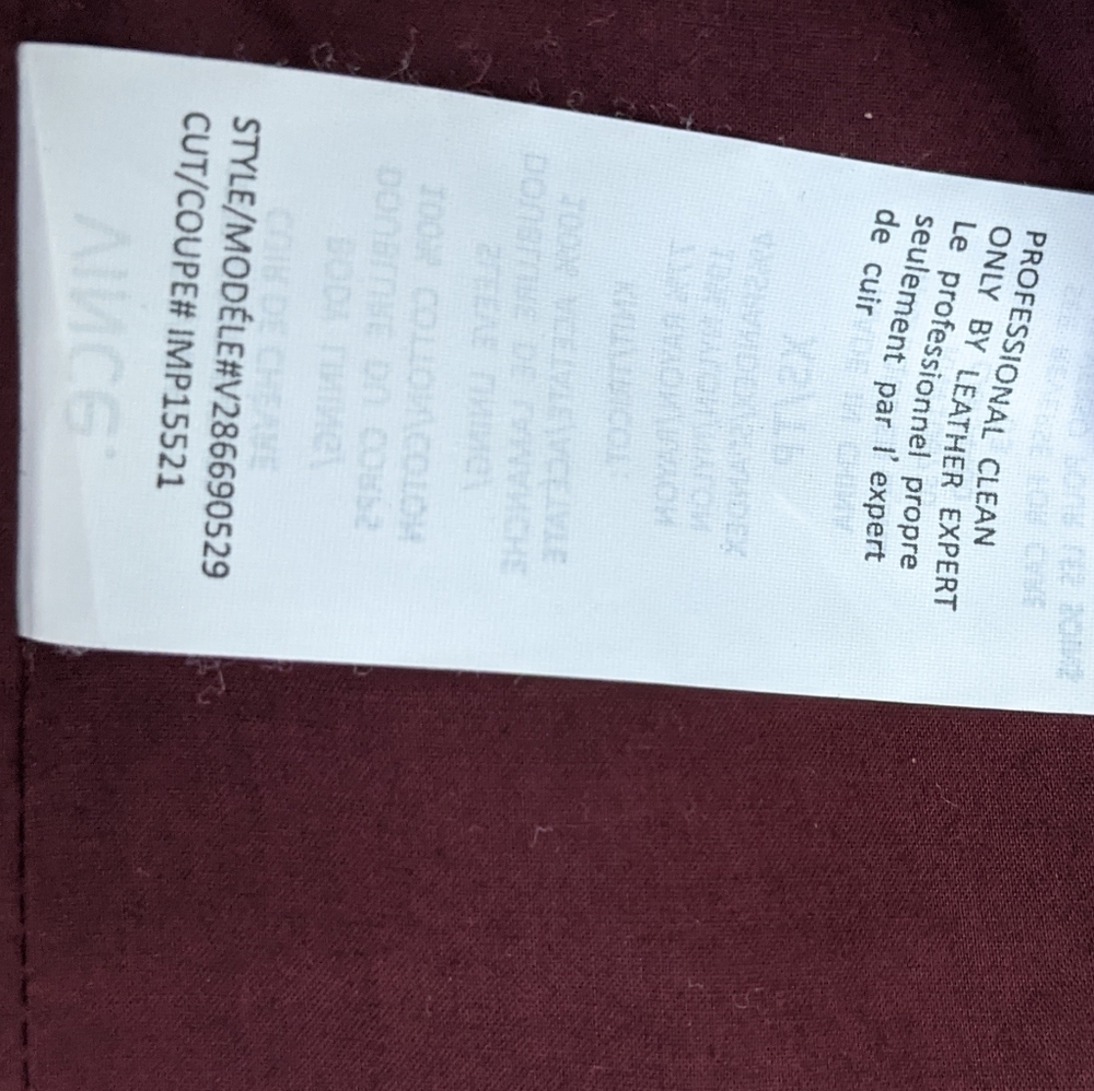 VINCE Leather Burgundy Red Drape Neck Open Jacket Size XS - Picture 9 of 10